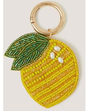 Monsoon Beaded Lemon Bag Charm - Yellow