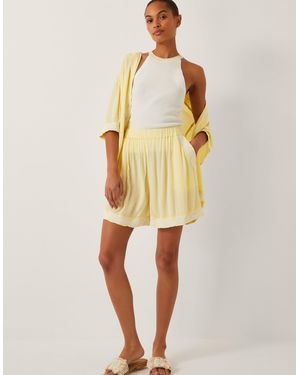 Monsoon Sienna Ricrac Crinkle Shorts Yellow