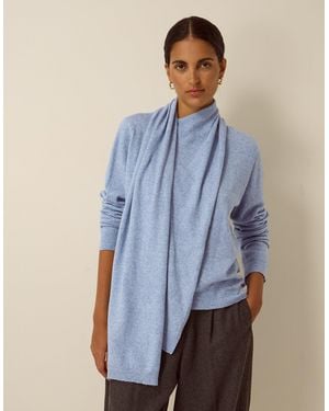 Monsoon Shaw Scarf Knit Jumper Blue
