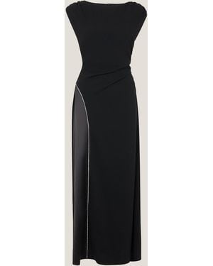 Monsoon Tansy Sparkle Trim Jersey Maxi Dress Black