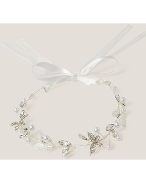 Monsoon Pearl Jewel Butterfly Crown - Natural