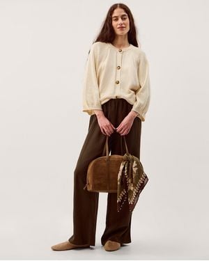 Monsoon Caryn Cotton Blend Cardigan Ivory - Natural