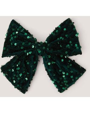 Monsoon Sequin Velvet Bow Clip - Black