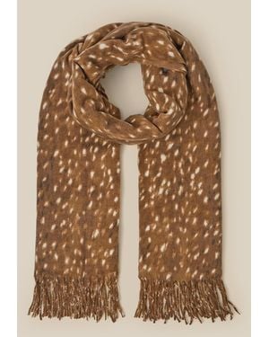 Monsoon Bea Bambi Print Scarf - Metallic