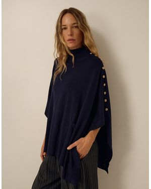 Monsoon Bae Button Cape Blue