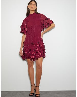 Monsoon Carly Tunic Petal Dress Red