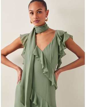 Monsoon Romy Skinny Chiffon Scarf - Green