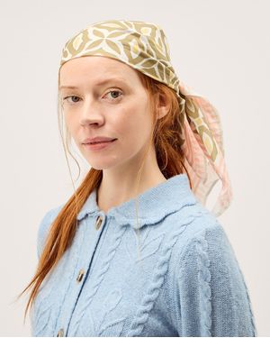 Monsoon Elma Square Floral Print Scarf - Blue