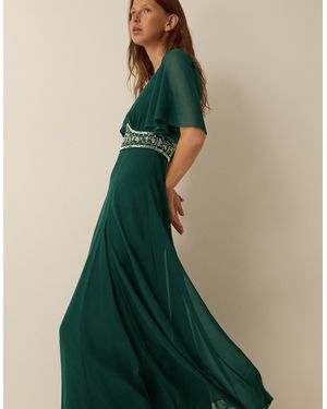 Monsoon Sienna Embellished Maxi Dress - Green