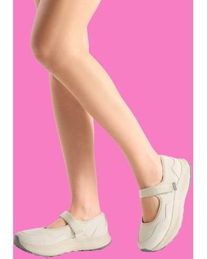 Monsoon Woden Mary Suede Sporty Sandals Ivory - Pink