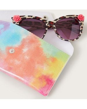 Monsoon Leopard Print Sunglasses With Case - Brown