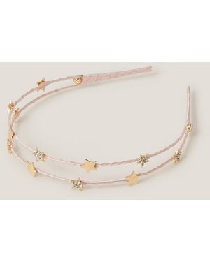 Monsoon Diamante Star Wire Headband - Natural