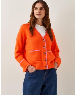 Monsoon Oona Oversized V-neck Cardigan Orange
