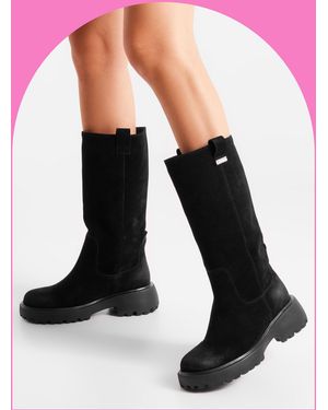 Monsoon Woden Lea Suede Long Boots Black