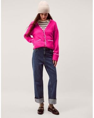 Monsoon Oona V-neck Oversized Cardigan - Pink