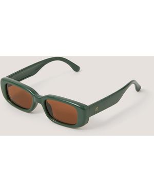 Monsoon Bubble Rectangle Sunglasses - Natural