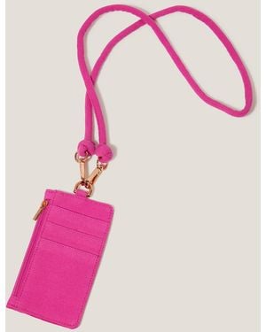 Monsoon Card Holder Lanyard Pink