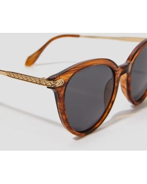 Monsoon Preppy Round Sunglasses - Brown