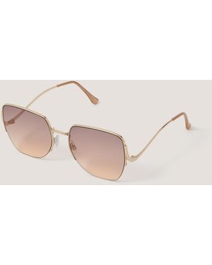 Monsoon Oversized Metal Sunglasses - Natural