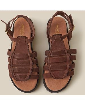 Monsoon Gigi Suede Gladiator Sandals Brown
