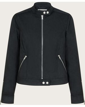 Monsoon Sasha Suedette Biker Jacket Black