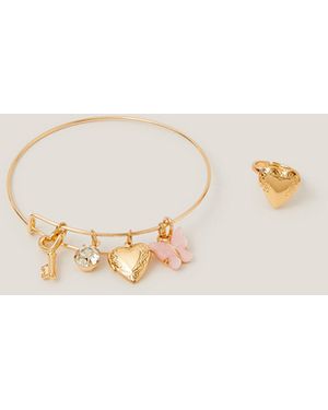 Monsoon Charm Bangle & Ring Set - Natural
