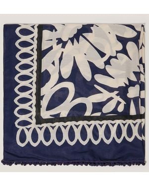 Monsoon Aria Lightweight Abstract Print Scarf - Blue