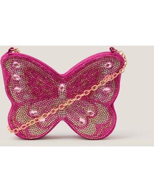 Monsoon Butterfly Embellished Bag - Pink