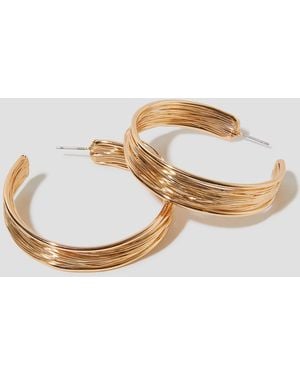 Monsoon Wire Hoop Earrings - White