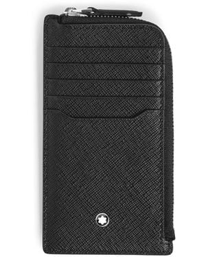 Montblanc Tarjetero para 7 Tarjetas con Cremallera de Piel Sartorial - Negro