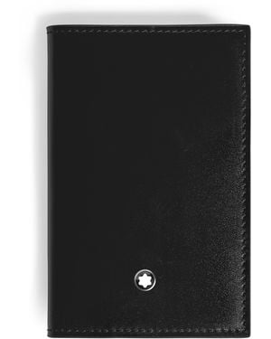Montblanc Tarjetero para 2 Tarjetas de Piel Meisterstück - Negro