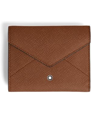Montblanc Dreifach gefaltete Brieftasche 6 cc Envelope - Braun