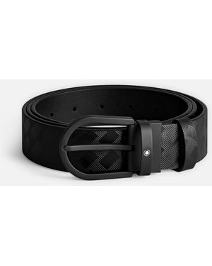 Montblanc Horseshoe Buckle Black 35 Mm Leather Belt