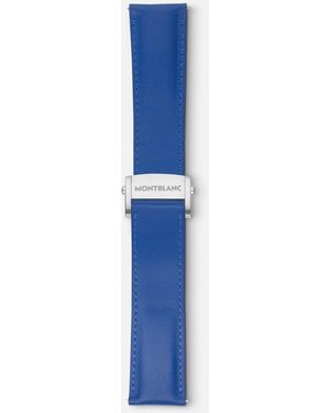 Montblanc Cinturino In Pelle Blu Summit 2