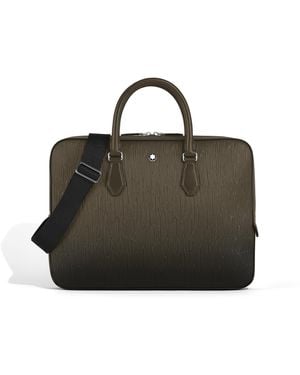 Montblanc Flache Schreibmappe aus Corteccia-Sfumato-Leder - Schwarz