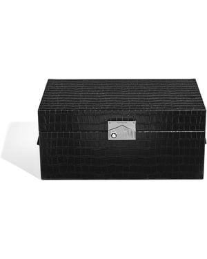 Montblanc Caja de Colección para Relojes de Piel con Grabado Cocodrilo - Negro