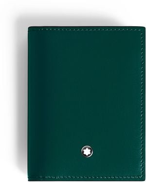 Montblanc Kartenetui 4 cc aus Grain Leder - Grün