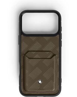 Montblanc Schutzhülle für iPhone 17 Pro Max mit 2 cc aus Extreme Leder - Grün