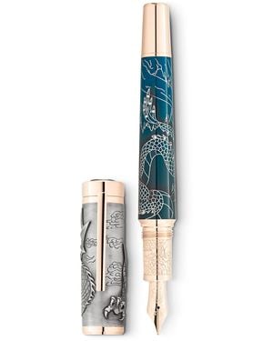 Montblanc Stilografica The Winged Dragon A Journey among Dragons Edizione Limitata 88 - Blu