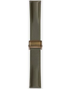 Montblanc Bracelet En Cuir Kaki - Marron
