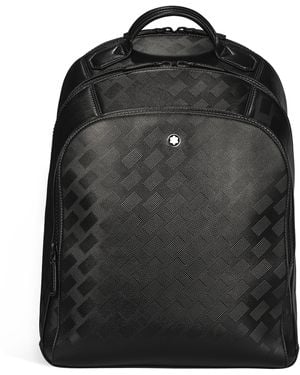 Montblanc Mittelgroßer Rucksack mit 3 Fächern aus Extreme Leder - Schwarz