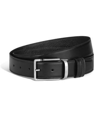 Montblanc Wendbarer Gürtel mit rechteckiger Meisterstück Schließe 35 mm aus Leder - Schwarz