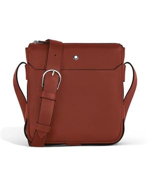 Montblanc Vertikale Messenger Bag aus Sartorial Leder - Rot