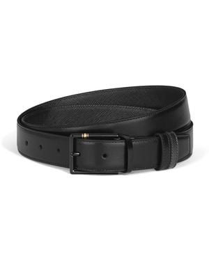 Montblanc Wendbarer Gürtel mit rechteckiger Meisterstück Schließe 30 mm aus Leder - Schwarz