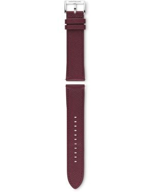 Montblanc 22 mm Uhrenarmband mit Dornschließe aus Sartorial-Leder - Lila