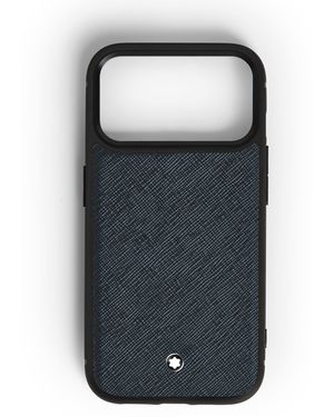 Montblanc Schutzhülle für iPhone 17 Pro aus Sartorial Leder - Schwarz