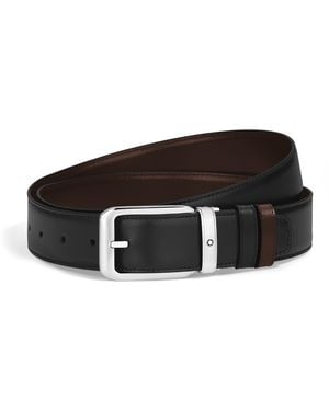 Montblanc Cintura Reversibile 35 mm - Nero
