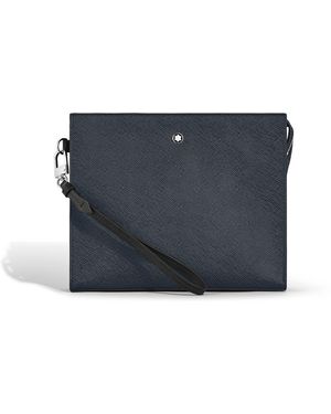 Montblanc Clutch aus Sartorial Leder - Blau