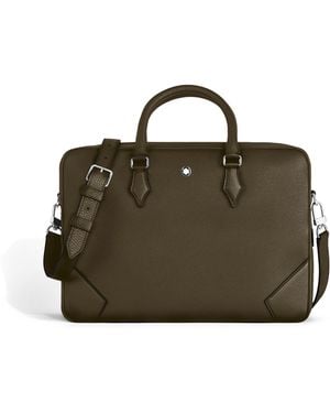 Montblanc Mittelgroße Schreibmappe aus Grain Leder - Grün