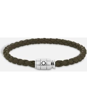 Montblanc Medium Soft Leather Khaki Bracelet - Brown
